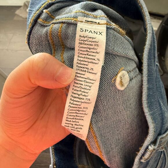 SPANX Blue Flare & Wide Leg Jeans - Picture 4 of 5